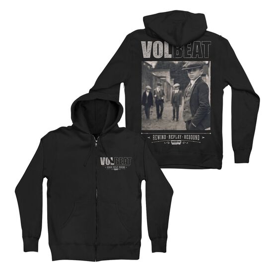 Rewind, Replay, Rebound Zip Hoodie (S)